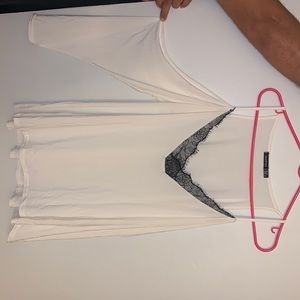 Off the shoulder white top